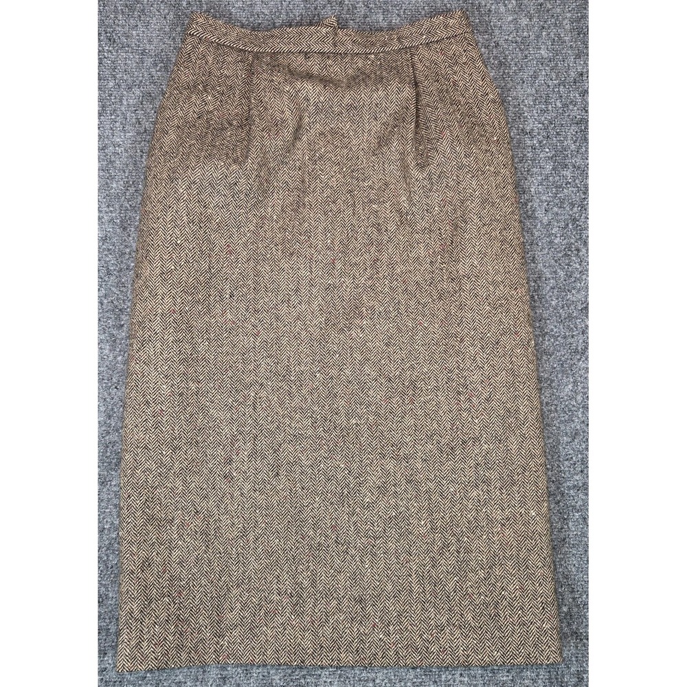 Pendleton Virgin Wool Pencil Skirt Womens 6 Brown USA